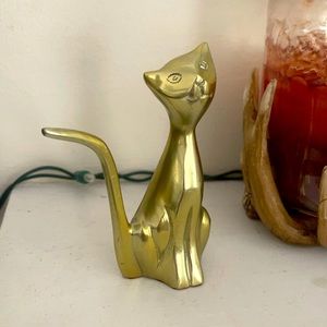 MCM Brass Cat Figurine